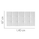 Ver imagem 2 de Painel Estofado Luxo Espanha 140cm Casal para Cama Box Corino Branco - Gat Magazine