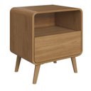 Ver imagem 3 de Mesa de Cabeceira 47cm com 1 Gaveta Cv002 Linha Curve Completa Móveis
