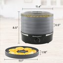 Ver imagem 6 de Elite Gourmet Efd319dkg Desidratador de Alimentos 5 Bandejas Preto/cinza