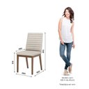 Ver imagem 4 de Conjunto Mesa Olívia 200cm com Vidro 08 Cadeiras Elena Marrom/Nature/Off White/Bege