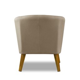 Poltrona Para Sala Decorativa Thais Linho Bege Adonai Estofados - 4