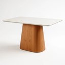 Ver imagem 1 de Mesa de Jantar Maya Retangular Tampo Laqueado com Vidro 120x90 Luka Decor