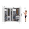 Guarda-roupa Modulado de Canto com Puxadores Mdf Paris - 3