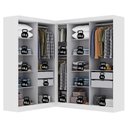 Ver imagem 5 de Guarda-Roupa Modulado de Canto com Puxadores MDF Paris Branco