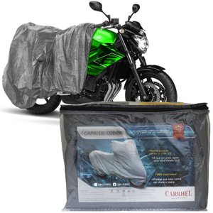 Capa Cobrir Moto Protetora Forrada Impermeável Anti Uv Tamanho P M G GG Carrhel - P