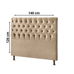 Cabeceira Casal Cristal Estrutura em Madeira Mdf - Js Móveis - 4