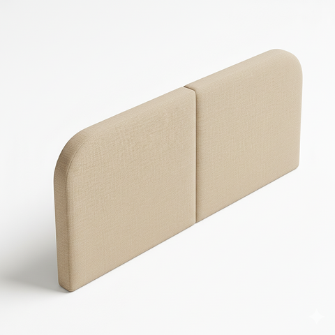 Cabeceira Clean Dobrável Estofada Linho 140cm Queen Design Orgânico