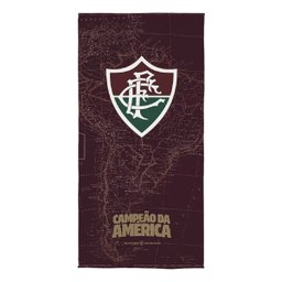 Toalha Banho Lepper Aveludada Transfer Fluminense 70 Cm X 1,40 M:vermelho/verde/único - 1