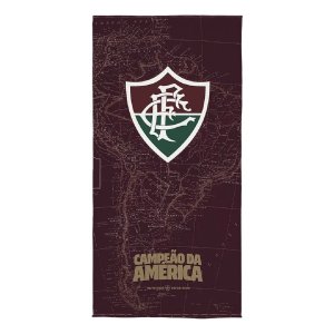 Toalha Banho Lepper Aveludada Transfer Fluminense 70 Cm X 1,40 M:vermelho/verde/único