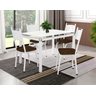 Conjunto de Mesa Tubular Malva Branco Tampo de Vidro 107cm com 4 Cadeiras 151 Assento Imbuia Artefam - 1