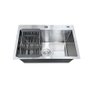 Kit Cuba Inox Gourmet Cozinha Pia com Acessórios + Torneira Monocomando Flexível Extensível Inox - 3