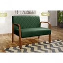 Ver imagem 3 de Sofá Divã Namoradeira Lara 2 Lugares 108cm Verde Veludo Fixo Bella Decor