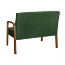 Ver imagem 4 de Sofá Divã Namoradeira Lara 2 Lugares 108cm Verde Veludo Fixo Bella Decor