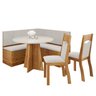 Canto Bau com Mesa Redonda Uriah com 2 Cadeiras Pietra Mel/blonde/marfim - Casa Giulia - 2