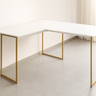 Escrivaninha Mesa em L Industrial Pés de Ferro Moderna para Computador Max 150x150cm - Branco - 3