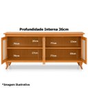Ver imagem 7 de Cristaleira 2 Portas com Balcão 4 Portas Madeira Maciça Imbuia