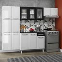 Ver imagem 1 de Cozinha de Aço Compacta 3 Peças Rose Multimóveis CR6102 Branco/Preto