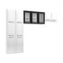 Ver imagem 2 de Cozinha de Aço Compacta 3 Peças Rose Multimóveis CR6102 Branco/Preto