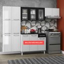 Ver imagem 4 de Cozinha de Aço Compacta 3 Peças Rose Multimóveis CR6102 Branco/Preto
