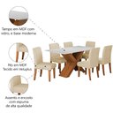 Ver imagem 5 de Conjunto de Mesa Sala de Jantar Tampo com Vidro 1,60m Grécia 6 Cadeiras Trieste Dobuê