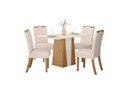 Ver imagem 1 de Mesa Jantar Orus 120 4 Cadeiras Bella Linho - Henn