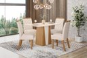 Ver imagem 2 de Mesa Jantar Orus 120 4 Cadeiras Bella Linho - Henn