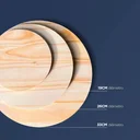 Ver imagem 3 de Trio Tábua Redonda de Madeira Decoração e Organização