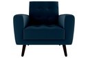 Ver imagem 3 de Poltrona Decorativa Lívia Veludo Azul E433 - Matrix