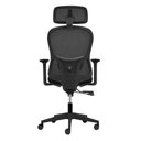 Ver imagem 4 de Cadeira Ergonômica Nr 17 Presidente Prime Encosto Mesh Apoio de Cabeça e Braços Ajustáveis Preta