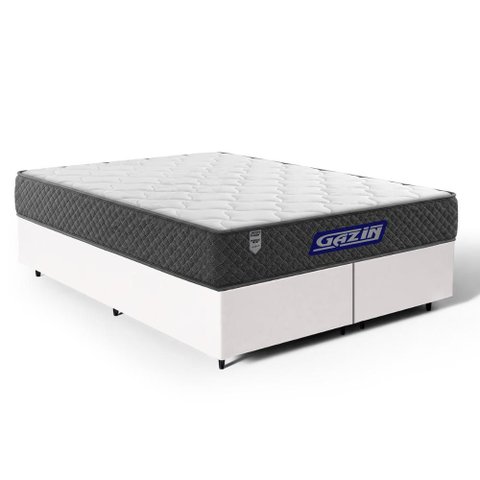 Cama Box com Colchão Gazin de Espuma D28 Double Face Force Up Queen 158cm