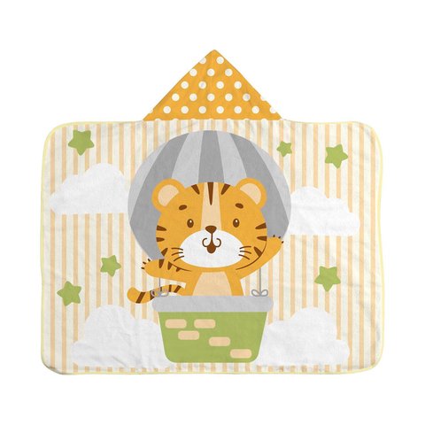 Toalha de Banho Bebe C/capuz 67 Cm X 90 Cm Bublim: Amigos da Floresta