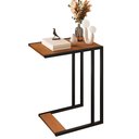 Ver imagem 4 de Mesa Lateral de Apoio Industrial Compacta Sofá- Freijó Preto