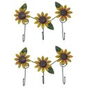 Ver imagem 1 de Gancho Metal Flor Girassol Kit 4 Uni Enfeite Parede Pendura Bolsa Bone Chapeu Organizaçao Multiuso D
