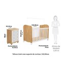 Ver imagem 3 de Quarto de Bebê Cômoda 4 Gavetas e Berço 100% MDF Mimo Espresso Móveis Branco Brilho/Amêndoa