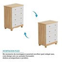 Ver imagem 5 de Quarto de Bebê Cômoda 4 Gavetas e Berço 100% MDF Mimo Espresso Móveis Branco Brilho/Amêndoa
