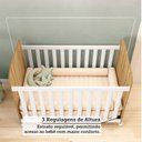 Ver mais imagens de Quarto de Bebê Cômoda 4 Gavetas e Berço 100% MDF Mimo Espresso Móveis Branco Brilho/Amêndoa