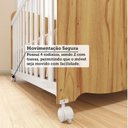 Ver imagem 7 de Quarto de Bebê Cômoda 4 Gavetas e Berço 100% MDF Mimo Espresso Móveis Branco Brilho/Amêndoa