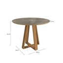 Ver imagem 6 de Conjunto Sala de Jantar Mesa Pilar 4 Cadeiras Gardeni Tampo Vidro 105cm Marrom/Canela/Freijo/Bronze/Bege