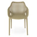 Ver imagem 4 de Kit 2 Cadeiras de Jantar Design Suits com Braços Empilhável em Polipropileno - Nude