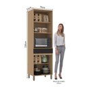 Ver imagem 2 de Paneleiro 70cm 4 Portas e 1 Gaveta com Espaço para Micro-ondas Slim Luciane Móveis