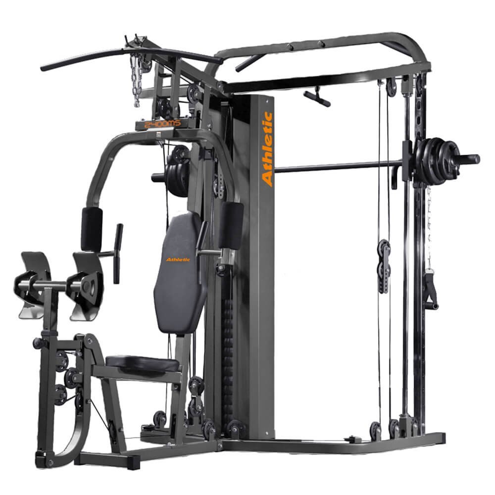 Estação Funcional Trainer Athletic 2400ms com 67,5kg +40 Exercícios