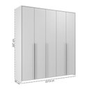 Ver imagem 2 de Guarda-Roupa de Bebê 5 Portas Modulados Cinza