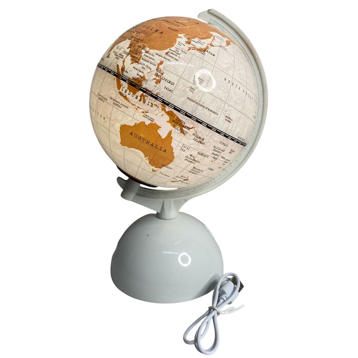 Globo Terrestre Luminoso Giratorio 3 Tons Touch Usb Mapa Mundi Interativo Decoraçao Quarto Sala Mesa - 12