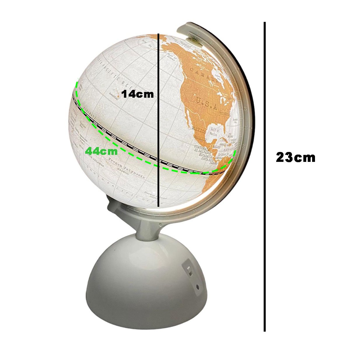 Globo Terrestre Luminoso Giratorio 3 Tons Touch Usb Mapa Mundi Interativo Decoraçao Quarto Sala Mesa - 7