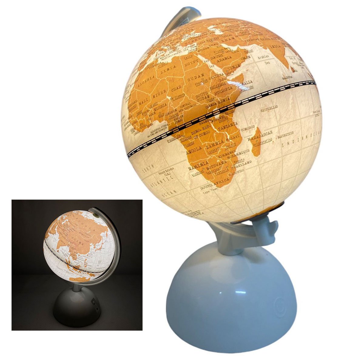 Globo Terrestre Luminoso Giratorio 3 Tons Touch Usb Mapa Mundi Interativo Decoraçao Quarto Sala Mesa - 3