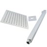 Conjunto Chuveiro Quadrado Moderno Braço para Chuveiro Inox Jiwi Metais - 2