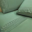 Ver imagem 1 de Jogo de Cama Lençol Queen D Mais 4 Peças - Esmeralda - 100% Poliéster