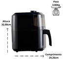 Ver imagem 2 de Fritadeira Airfryer sem Óleo 5l Amvox Arf 1250 (127v)