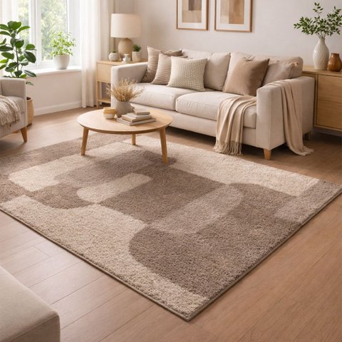 Tapete Sala Paris Trigo Art 612 Antiderrapante:2,00x2,50