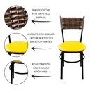 Ver imagem 2 de 2 Cadeiras Pretas para Cozinha Viena Avelã Assento Amarelo